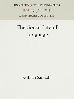 cover image of The Social Life of Language